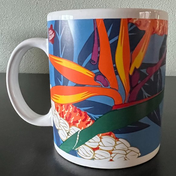 Set of 2 Vintage Hilo Hattie Mugs ~ Bird Of Paradise ~ Red Hibiscus - Picture 2 of 14
